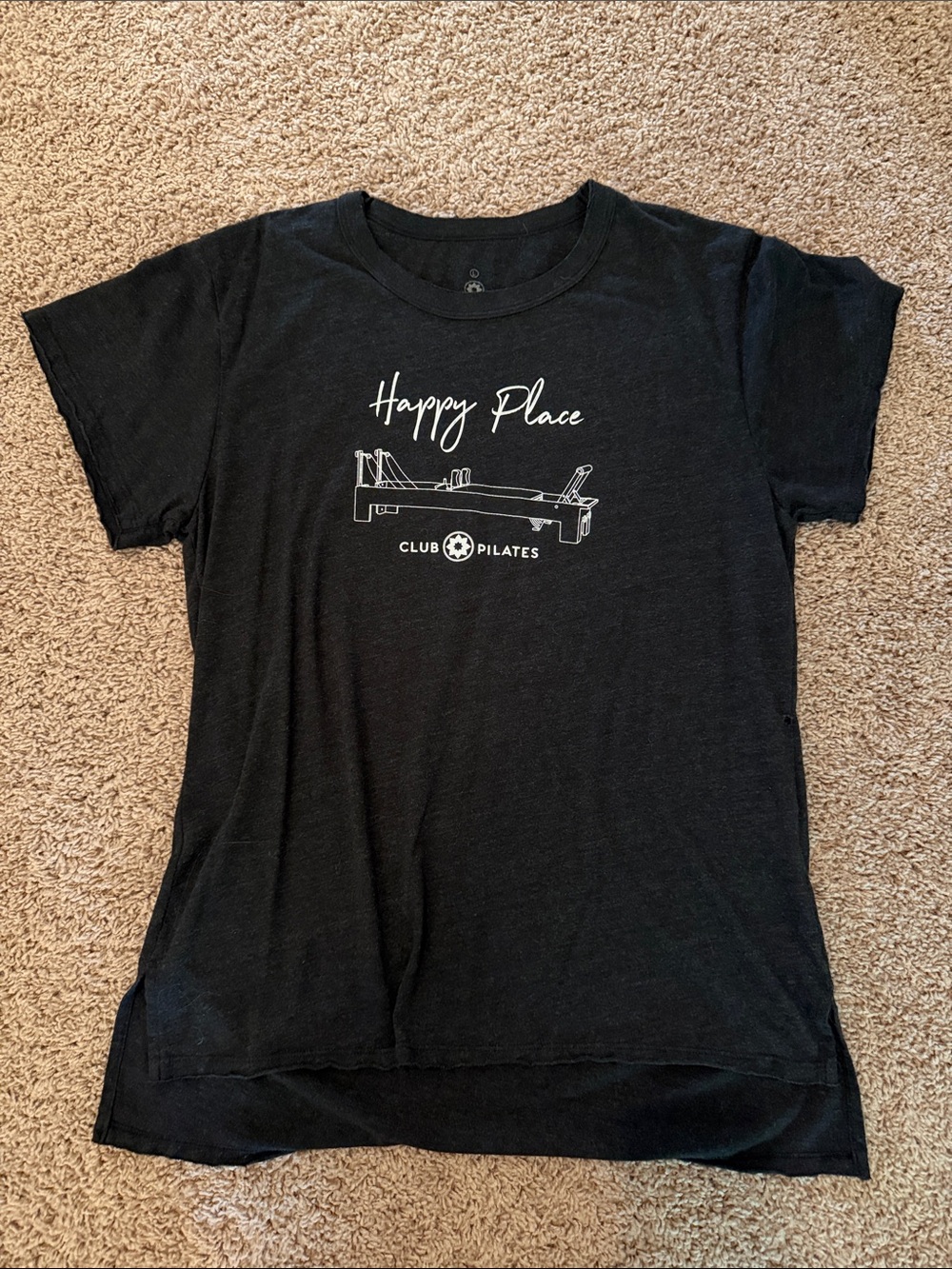Club Pilates Happy Place reformer t-shirt